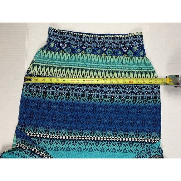 Kim Rogers Womens Skirt PM Petite Blue Maxi Long Elastic Waist Polyester Blend - Picture 6 of 7
